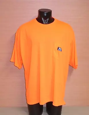 $14.99 • Buy Walls Workwear Men's Fluorescent Orange Short Sleeve Pocket T-Shirt Sz XX-Large