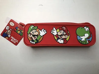 Nintendo Super Mario Bros. Silicone Pencil Box Soft Zipper Case 8 X 2.75 Inch • $18