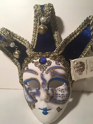 Music Lover La Maschera Del Galeone Minature Wall Decorative Mask Blue NEW • $28