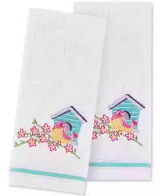 MARTHA STEWART COLLECTION Birdhouse Embroidered Fingertip Towel Set 11 X 18 NWT • $15.50