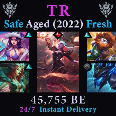 TR LoL Account Soraka Caitlyn LeBlanc Ivern Kalista League Of Legends Unranked • £7.08