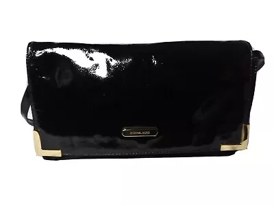 Michael Kors Beverly Clutch Purse Black Leather Handbag • $41.25