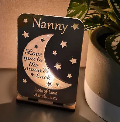 Personalised Fathers Day Gifts For Her Mum Nanny Granny Tea Light Candle Holder • £12.49