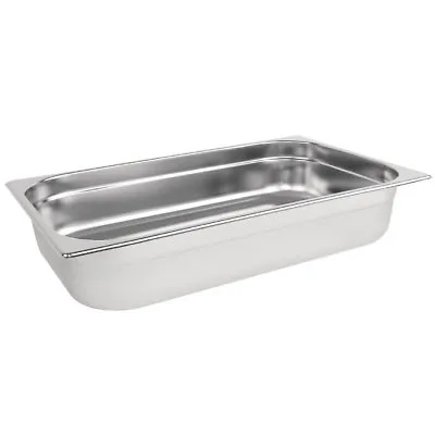 £14.99 • Buy Gastronorm Pan 1/1 Full Size Bain Marie Pot Stainless Steel Choose Depth