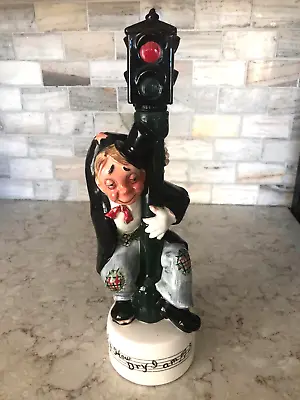 Ceramic Drunk Man / Traffic Light   How Dry I Am  Empty  Musical Decanter • $55