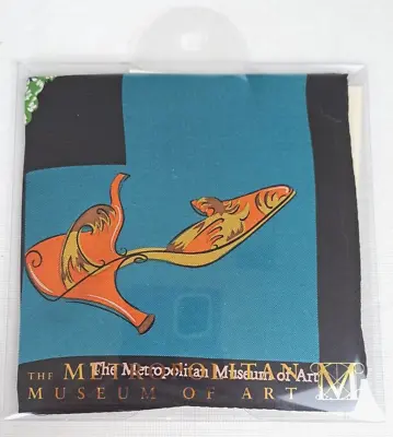 Metropolitan Museum Of Art 100% Silk Scarf Victorian Shoes 21” Square Teal New • $29.95