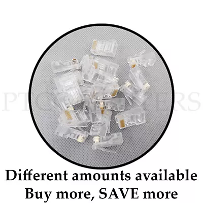 Bulk Sale 100-500pcs RJ45 Modular Plug CAT5e CAT5 CAT6 Ethernet Cable Connectors • $19.98