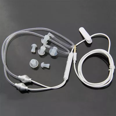 £3.99 • Buy 3.5mm Air Tube Headphone Headset Anti Radiation Stereo Mobile Earphone With Mic