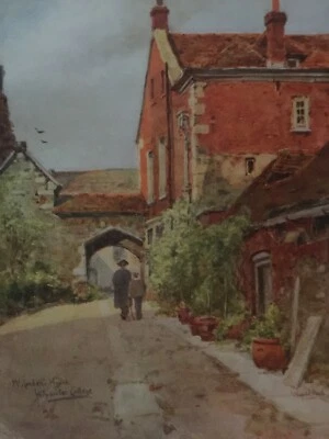 £4.50 • Buy Antique Print 1909 Second Master's House Winchester College From Painting Art