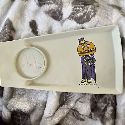 Vtg 1970s McDonald's Mayor McCheese Happy Meal Drink Holder Serving Tray Plate • $9.99