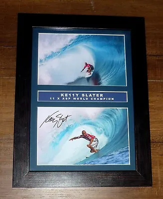 $69.99 • Buy Kelly Slater ASP World Champion Surf Surfing Signed Framed Timber Look Frame