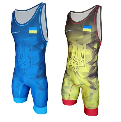 Mens Wrestling Singlet Suit Bodysuit Underwear BERKNER Ukraine A  Ringer Trikot  • $50.50