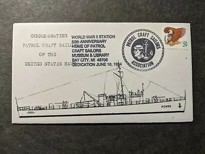 USS PC-466 Naval Cover 1994 PATROL CRAFT Cachet BAY CITY MICH • $19.99