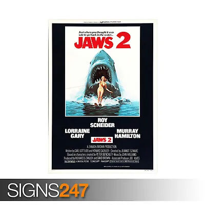 JAWS 2 (ZZ265) MOVIE POSTER Photo Picture Poster Print Art A0 A1 A2 A3 A4 • £3.95