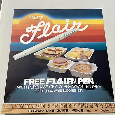 1979 McDonald’s Point Of Purchase Translite Sign Flair Pen Breakfast Promo • $110