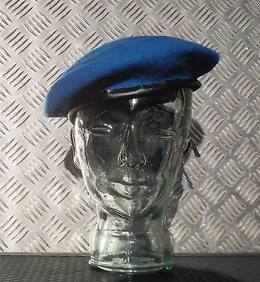 £8.99 • Buy Army / Military Style Light Blue / UN Blue Wool Beret / Berret Size 7½ - L - NEW