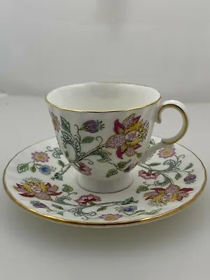 Miniature Tea Cup And Saucer All-Over Floral Design Fine Bone China Minton • $26