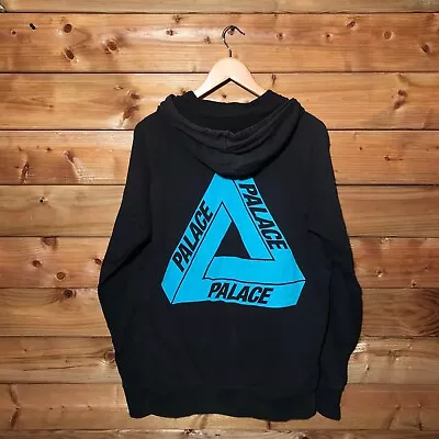 Palace Skateboards Iced Out Blue Black Triferg Hoodie Rare Vintage VTG Mens • £70