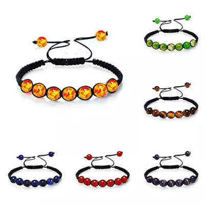 £3.30 • Buy Bracelet Jewellery 7 Chakra Healing Crystal Shamballa 6mm Anxiety Stones Balance