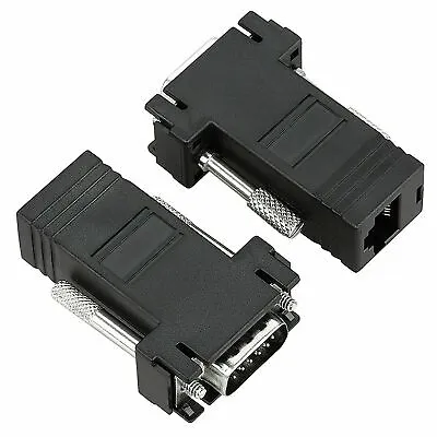 £4.28 • Buy 2 X VGA Male To RJ45 FEMALE Network CABLE Cat5e 6 Ethernet Extend Video Over Net