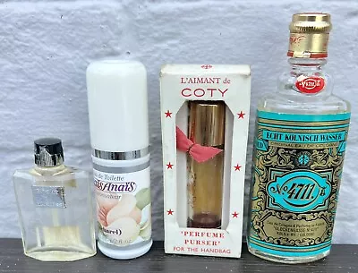 Assorted Vintage SCENT/PERFUME BOTTLES Inc 4711 Coty Anais Anais Hapless • £14.99