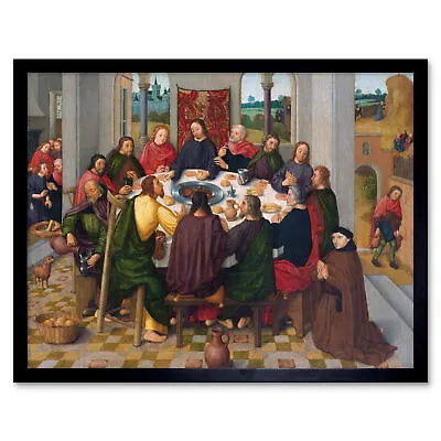 Master Amsterdam Death Virgin Last Supper Painting Wall Art Print Framed 12x16 • £11.99