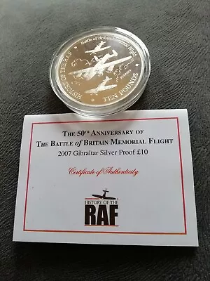 5 Oz Silver Proof Coin 50th Anniversary Battle Of Britain Memorial Flight 65mm • £150