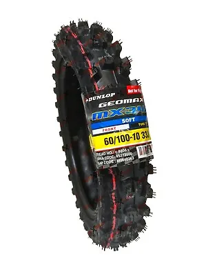 Dunlop 60/100-10 MX34 Front Tire Dirt Bike 2.50-10 CFR50 SX50 Mini TTR50 PW50 • $57.99