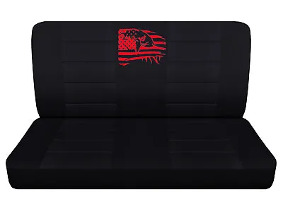 Truck Seat Covers Fits Ford F 100 1953-1978 Eagle Flag On Black Seat Covers • $89.99