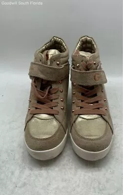 G By Guess Women GG Popstar Gold Studded High Top Sneaker Shoes Size 9 M • $14.24