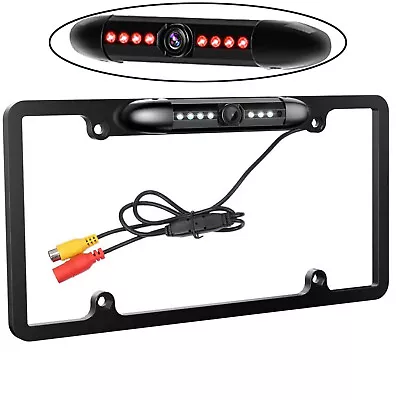 12V License Plate Car Rear View Reverse Parking Camera Backup LED Day Night Cam • $25.90