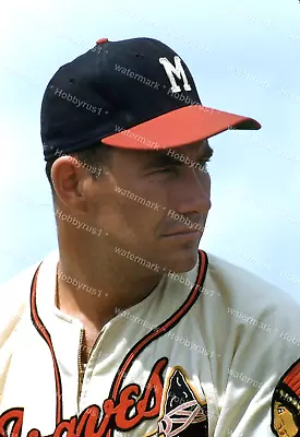 JOE ADCOCK Milwaukee Braves 1950's MLB Original 35mm Photo Slide RED BORDER • $90