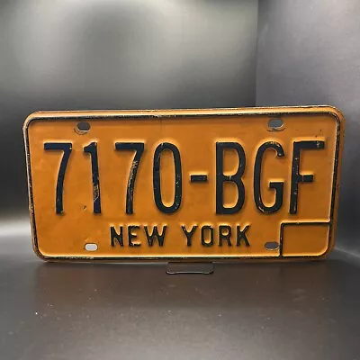 1980's New York License Plate Vintage 7170-BGF Yellow Blue • $7.56