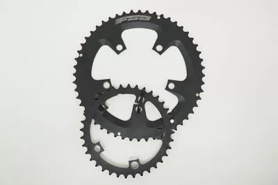 FSA Chainrings Set 52/36t 5 Bolt 110mm BCD Black For Road/ Gravel Bike • $34.99