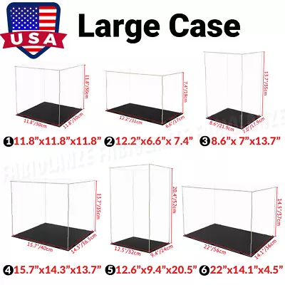 Large Acrylic Display Case Clear Box Dustproof Diecast 1:18 Action Figures Cabin • $51.99