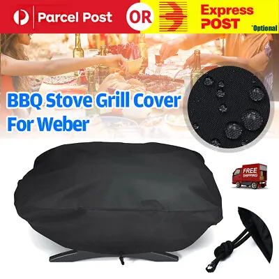 AU Portable BBQ Stove Grill Cover Waterproof UV Resistant For Weber 7110 Q1000 S • $13.49