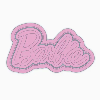 Barbie Logo Cookie Stamp Cutter Fondant Embosser[8cm Stamp + Cutter] • $7.95