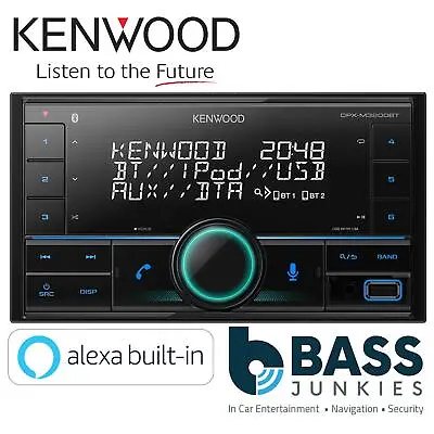 Kenwood DPX-M3200BT Mechless Double Din Bluetooth USB IPhone Android Car Stereo • £159.95