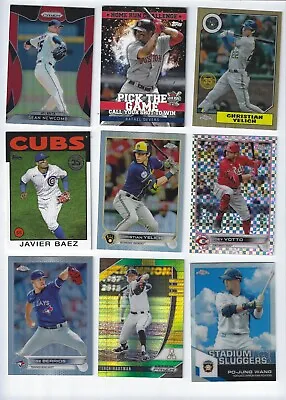 18 MLB Inserts/Parallels; Sean Newcomb Rafael Devers Christian Yelich Javier • $1.99