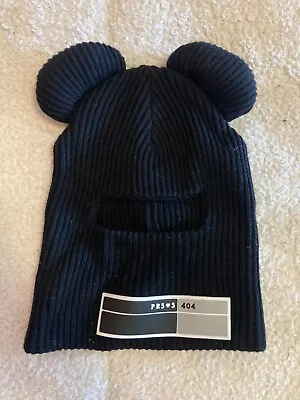 Jose Wong Black Mickey Mouse Ears Shiesty Balaclava Mask Memory Cap Beanie • $39