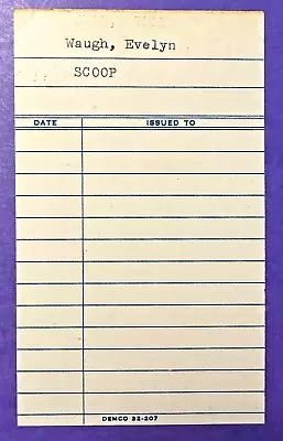 Vintage Unused DEMCO Brand Library Borrower's Due Date Card / 1930s / 3x5 • $2.99