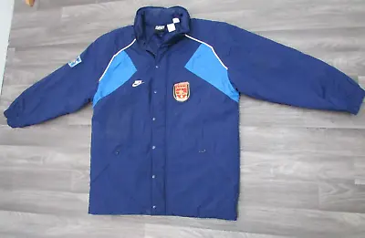 £5.95 • Buy Vintage Nike Premier Blue Padded Jacket With Arsenal Badge  UK Size S        E11