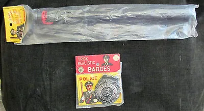 $31.85 • Buy Vintage TRICK REALISTIC POLICE BADGE & NIGHT STICK IN ORIGINAL PACKAGE Americana