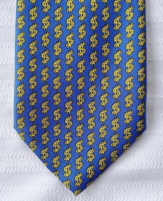 Rare Andy Warhol Foundation Silk Dollar Sign Tie - Made In Italy • $75