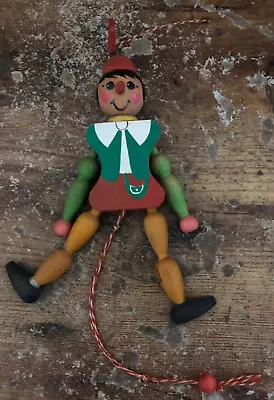 Vintage M. GSCHNITZER Wooden Doll Pull String Puppet PINOCCHIO • $19.99