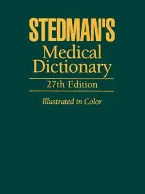 Stedman's Medical Dictionary Stedman's 9780683400076 • $13