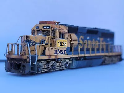 Kato N Scale Sd40-2 Ex SantaFe BNSF #1638 Weathered/detailed (Dcc Equipped) • $275