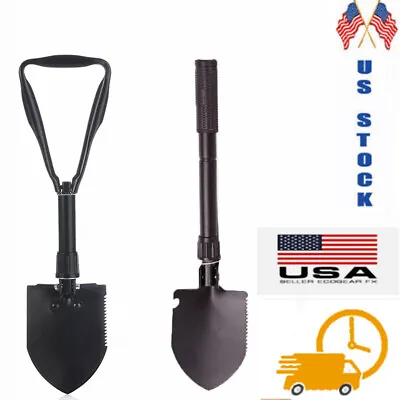 Folding Military Shovel Survival Spade Emergency Garden Camping Outdoor Tool • $12.34