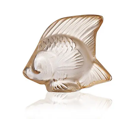 Lalique Crystal (Brand New) Fish Sculpture Colour & Code : GOLD LUSTER 10543400 • £95