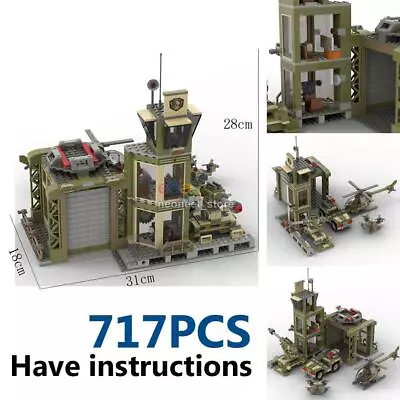 MOC Military WWII Army Fortress Baseplate Building Blocks Bricks Frontline Base • $31.17